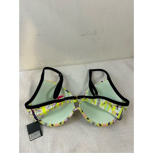 VS Victoria Secret swim bra 34D lime green pink new rn#54867. - Picture 4 of 5